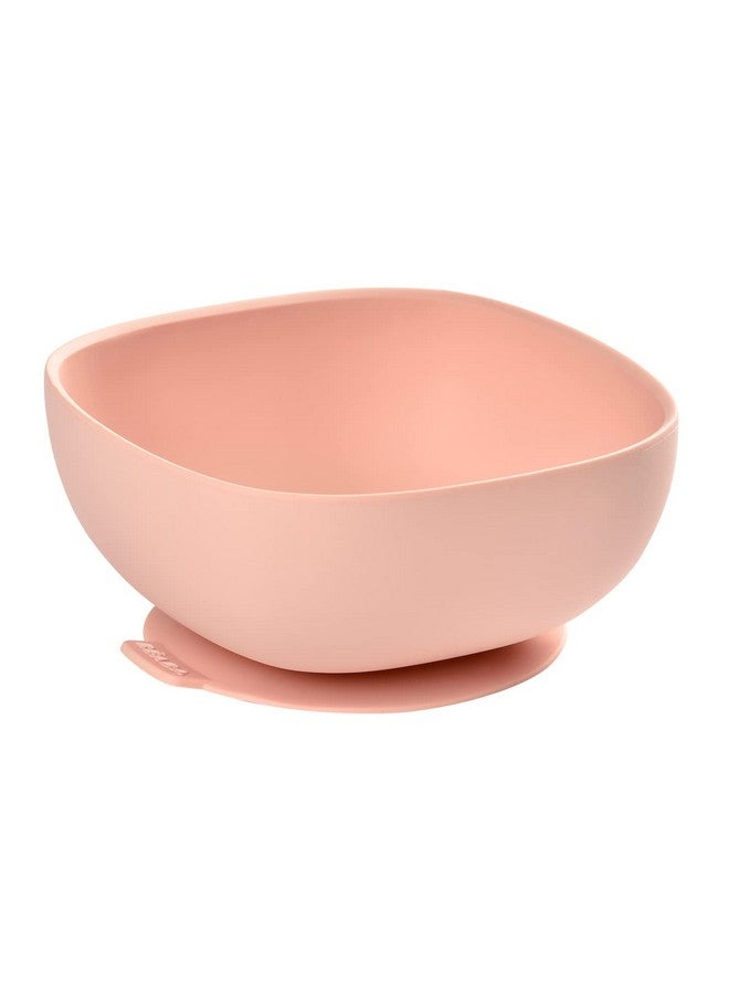 BEABA Silicone Suction Baby Bowl - Silicone Bowl, Toddler Bowls, Baby Bowls First Stage, Baby Necessities, Baby Essentials, Toddler Baby Feeding, Rose - Image 1