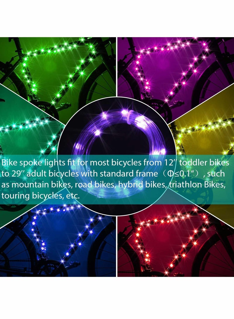 Y&D LED Bike Frame Lights, 16 Color ,LED Rope Light, Remote Control Bicycle Light - Image 3