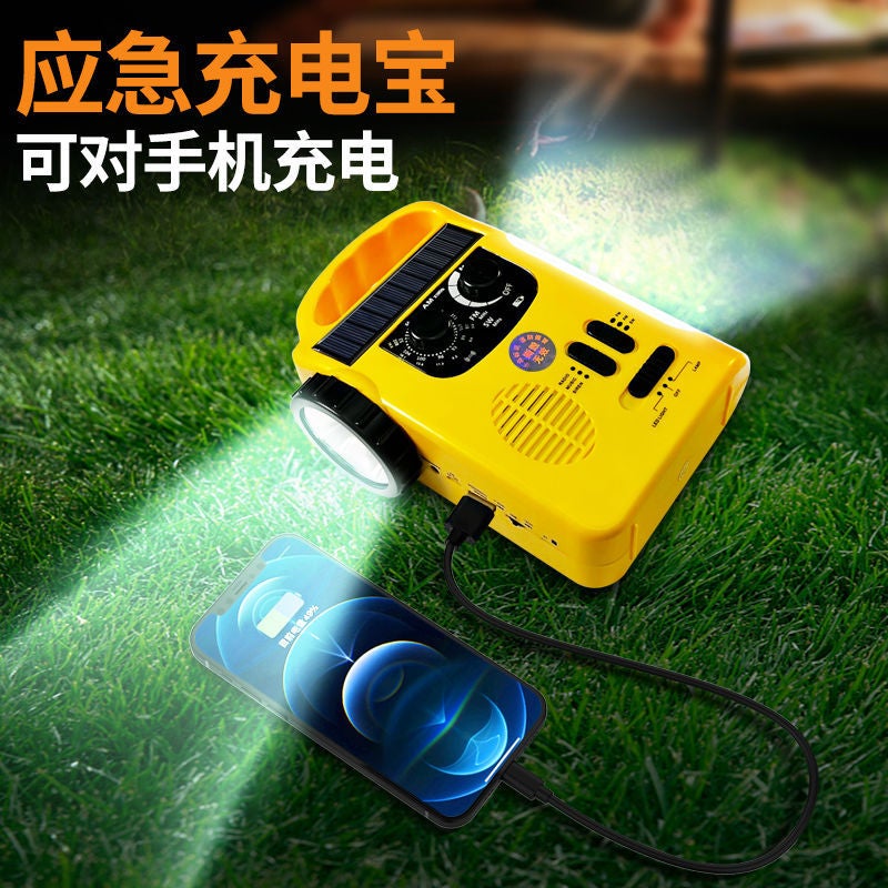 Multi Channel Amfmsw Solar Hand Crank Charging Radio Tf Card Play Led Reading Light - Image 3