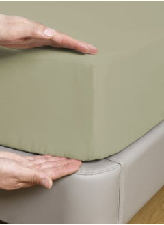 Master Home Textile Cotton Fitted Sheet Set,  100% Cotton, 200 TC, 2 Pieces Single Size with 30 cm Deep Pocket  - Image 5