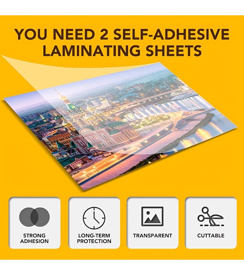 Self Adhesive Laminate 9 X 12 Inch 10 Pcs Matte Self Sealing Clear Film No Machine Required - Image 4