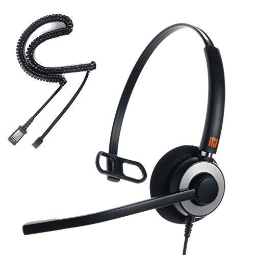 IPD IPH-160 Phone Headset with Noise Cancelling Microphone for Office and Call Center- Comapatible with Polycom VVX, Aastra,Avaya Digital, Nortel,Samsung,Mitel landline Phones. - Image 1