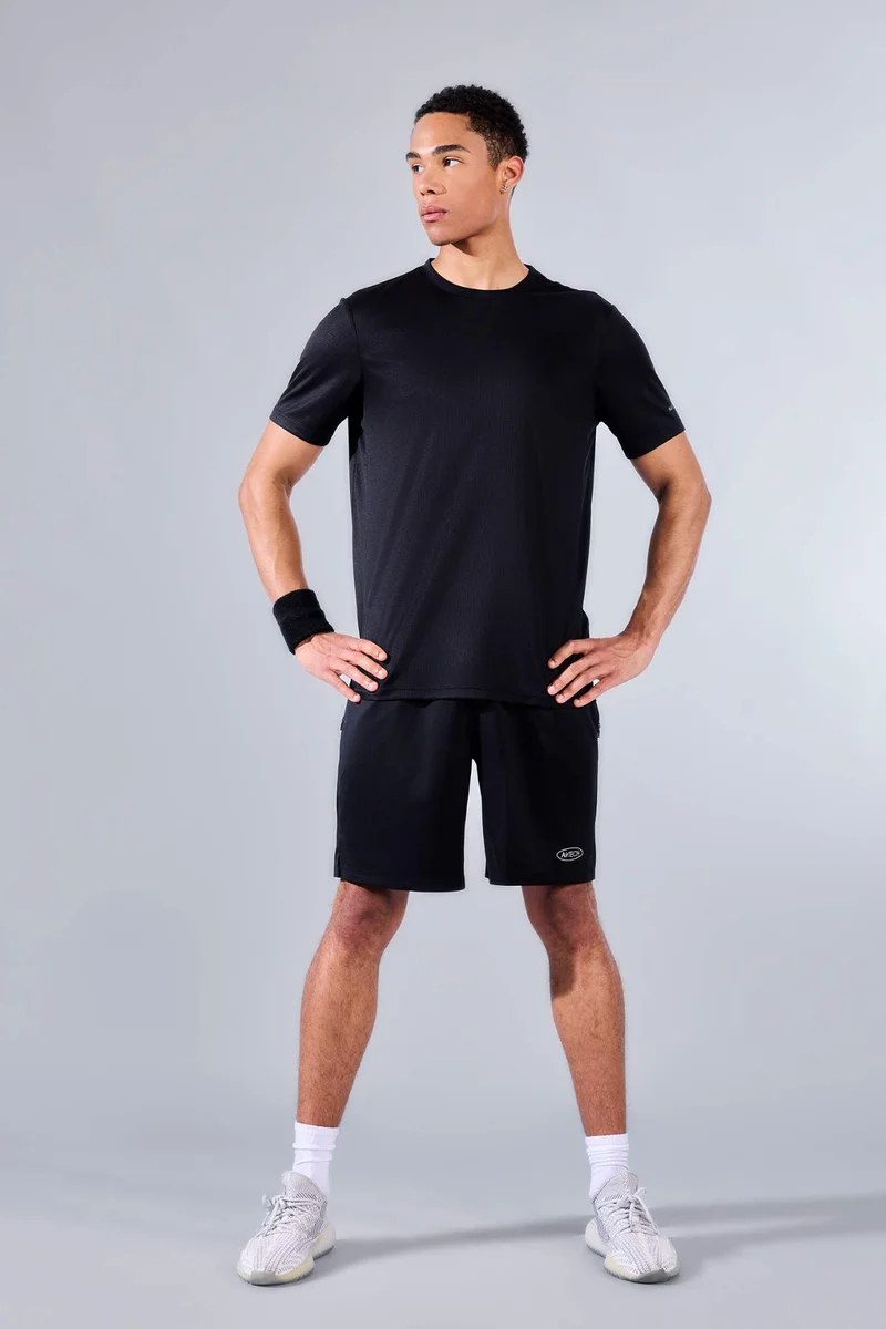 ديفاكتو Slim Fit Crew Neck Printed Sports T-Shirt