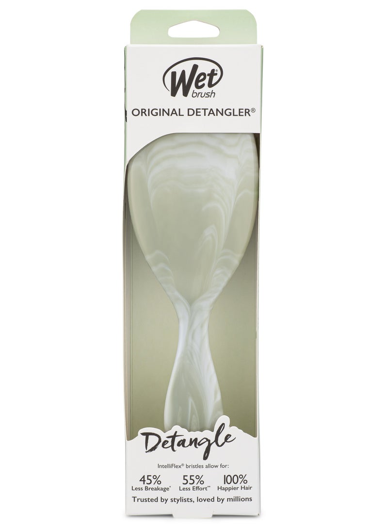 Wet brush Wet Brush Original Detangler – Soft Sage Marble | IntelliFlex Bristles for 45% Less Breakage | Ultra-Gentle & Pain-Free Detangling | Perfect for Wet & Dry Hair  - Image 1