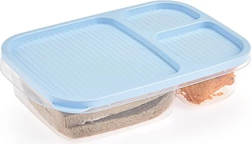 5DM 3 Compartment Lid Packaging Box Practical Food Storage Container - Breakfast
