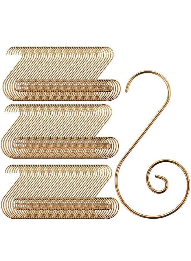 CUALFEC Christmas Ornaments Hooks Christmas Tree Hanger Great for Christmas Tree Decoration - 120 /Gold - Image 1