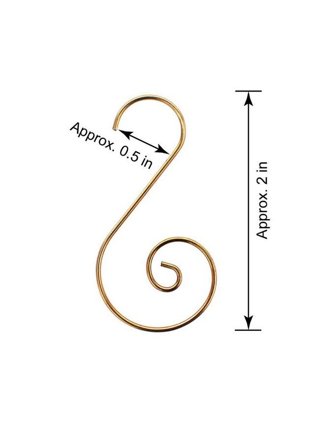 CUALFEC Christmas Ornaments Hooks Christmas Tree Hanger Great for Christmas Tree Decoration - 120 /Gold - Image 2