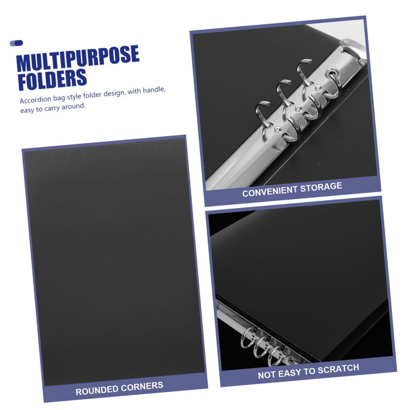 A4 Multi Function Binder Cover with Loose Leaf File Organizer for School Office Projects - Image 4