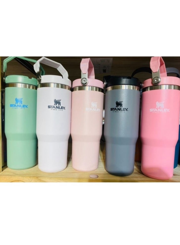 Stanley Stanley IceFlow 30oz Tumbler – D-Pink Flip Straw Edition with Vacuum Insulated Stainless Steel, Snap Shut Lid, and Easy-Grip Handle – Keeps Beverages Cold All Day, Dishwasher Safe, Built for Active and On-the-Go Lifestyles - Image 3