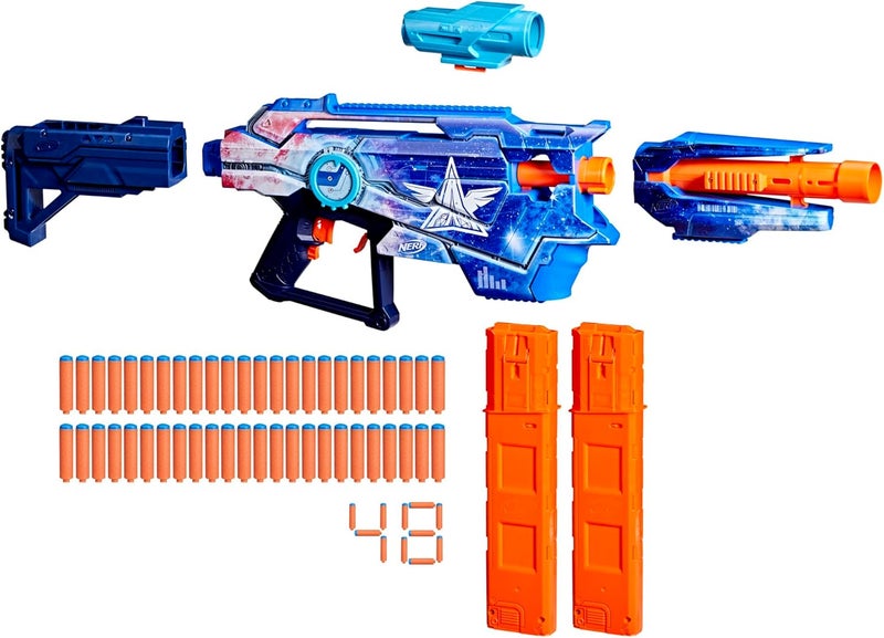 Nerf, Loadout Galactic Commander Motorized Blaster includes 48 Nerf N1 Darts 3 Firing Modes 3 Attachement Accessories for G1580, 8+ Years - Image 4