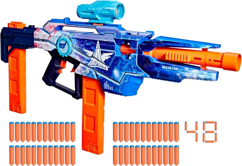 Nerf, Loadout Galactic Commander Motorized Blaster includes 48 Nerf N1 Darts 3 Firing Modes 3 Attachement Accessories for G1580, 8+ Years - Image 2