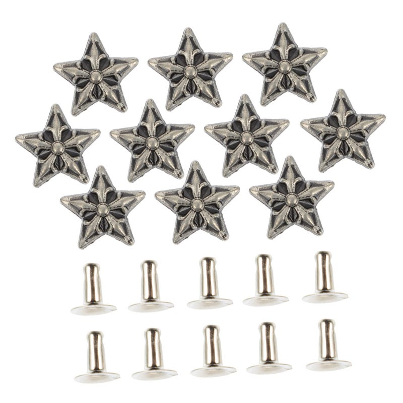 10 Silver Metal Rivet Studs for DIY Craft Clothing Bags Belts - Image 2