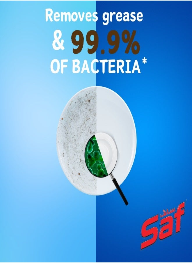 SAF SAF Dishwash Liquid 1L - Lime & Blue Citrus| Powerful Grease Removal.  - Image 4