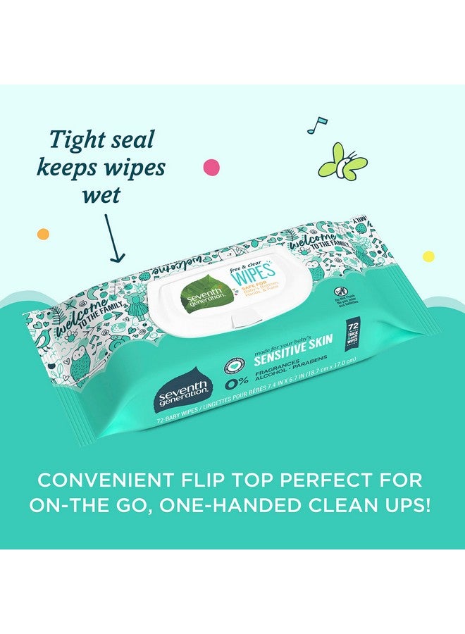 Seventh Generation Baby Wipes with Snap Seal Sensitive Protection Diaper Wipes 504 Count - Image 5