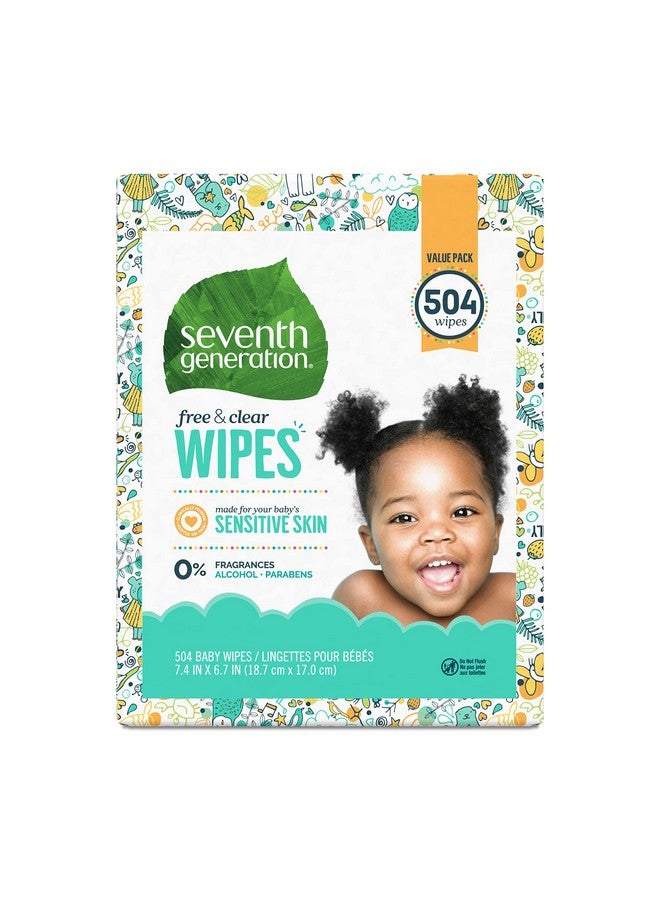 Seventh Generation Baby Wipes with Snap Seal Sensitive Protection Diaper Wipes 504 Count - Image 1