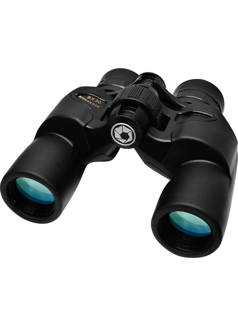 BARSKA BARSKA AB13530 Crossover 8x30 Waterproof Binoculars for Sports Boating Theater Hunting etc Black One Size  - Image 1