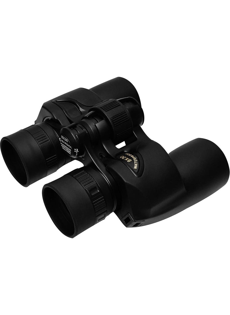BARSKA BARSKA AB13530 Crossover 8x30 Waterproof Binoculars for Sports Boating Theater Hunting etc Black One Size  - Image 3