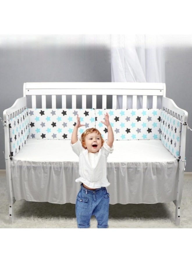 GGEROU Baby Crib Bumper Infant Bed Soft Cotton Pad Cot Protector Newborn Room Nursery Bedding Decor 130*30cm  - Image 3