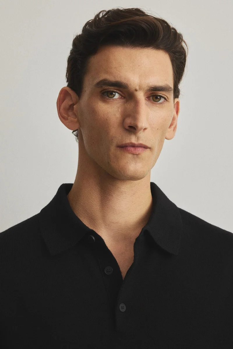 H&M  Regular Fit Wool polo shirt for Men | Best Price UAE