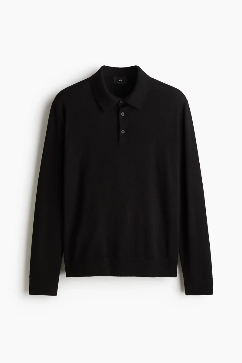 H&M  Regular Fit Wool polo shirt for Men | Best Price UAE