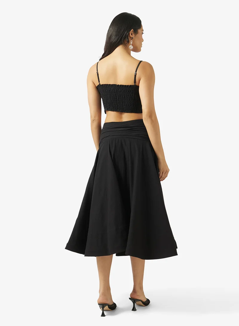 Fyor Cropped Top & Flared Midi Skirt Co-Ord Set