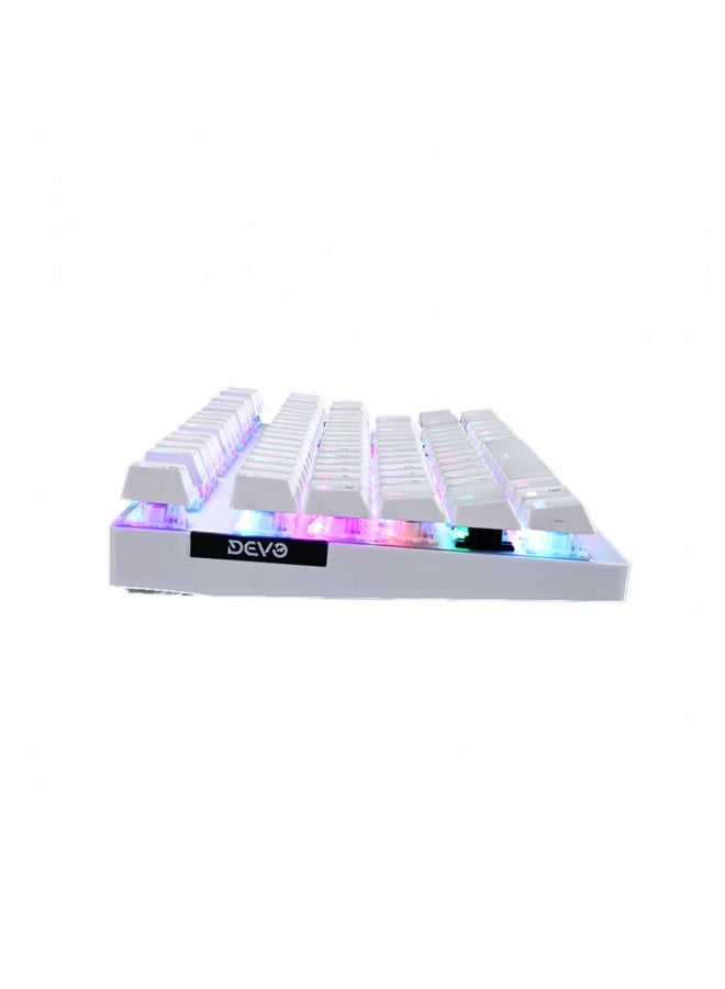 ديفو Devo Gaming Keyboard – ST80 White – Blue Switch - Image 3