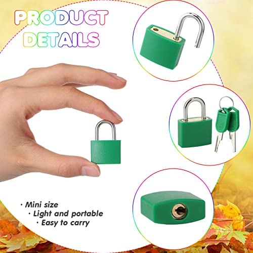 Photect Suitcase Locks with Keys Metal Padlocks Multicolor Small Luggage Keyed Padlock for School Gym Classroom Home Schoolbag Backpack Matching Game Trave(Bright Colors,15 Pcs) - Image 3