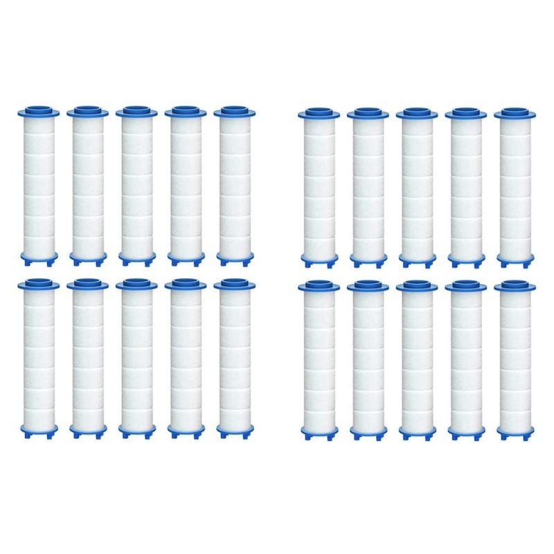 Shower Filter White High-Output - Reduces Chlorine Fluoride Hard Water Impurities, Promotes Soft Skin Strong Nails Shiny Hair, Tool-Free Replacement for Daily Home Bathroom Use - Image 1