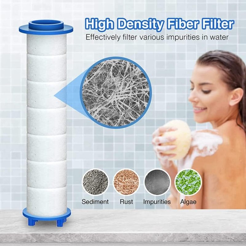 Shower Filter White High-Output - Reduces Chlorine Fluoride Hard Water Impurities, Promotes Soft Skin Strong Nails Shiny Hair, Tool-Free Replacement for Daily Home Bathroom Use - Image 3