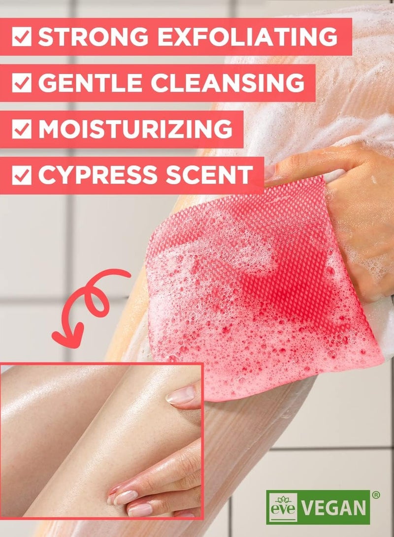 Mom's Besty Body Peeling Pad Strong, All in One Bubble Body Wash & Scrub Gloves with Kelp & Biotics, Intense Exfoliating Mitts for Dead Skin Cells, Goosebumps and Scaly Skin, 8 Sheets - Image 2