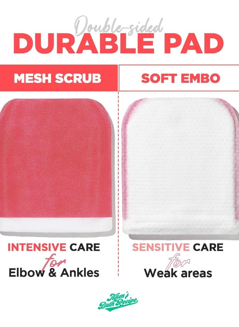 Mom's Besty Body Peeling Pad Strong, All in One Bubble Body Wash & Scrub Gloves with Kelp & Biotics, Intense Exfoliating Mitts for Dead Skin Cells, Goosebumps and Scaly Skin, 8 Sheets - Image 3