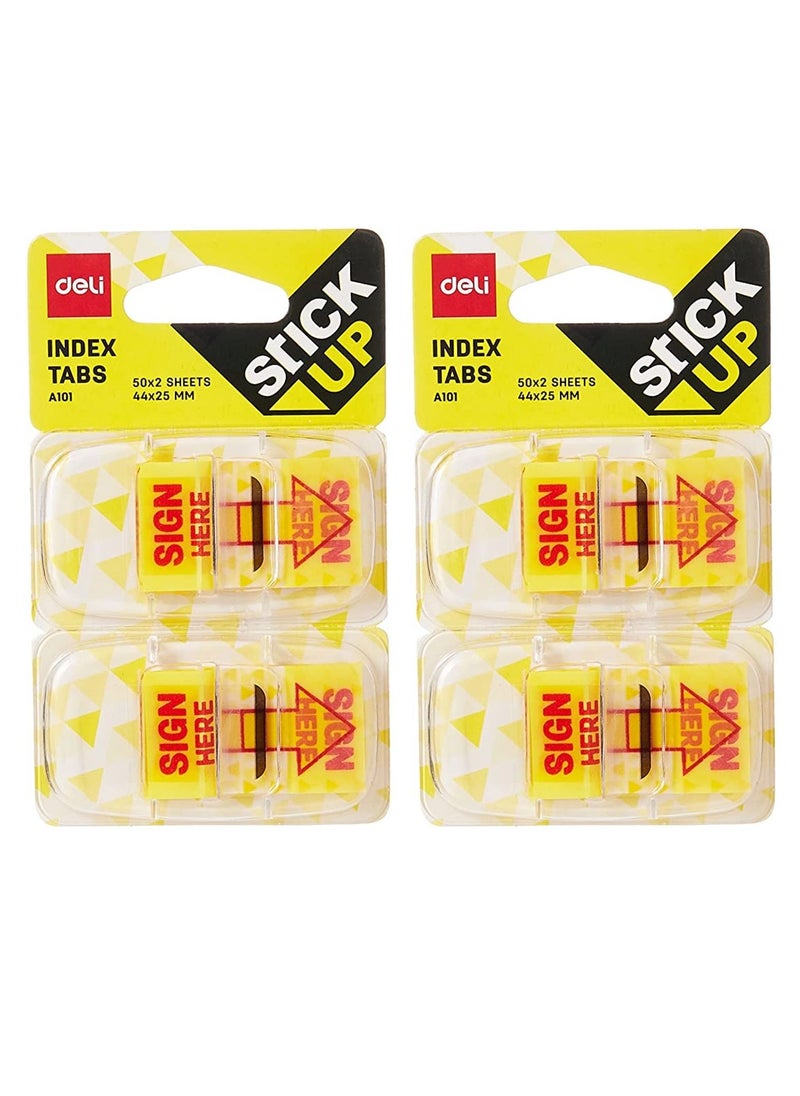 Deli - 2-Pack Sign Here Sticker Multicolour - Image 1