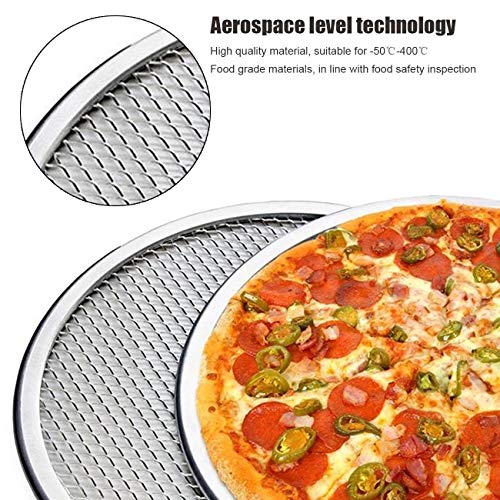 KWOLYKIM Pizza Screen, 3PCS Aluminum Alloy Seamless Pizza Screen Non Stick Mesh Net Baking Tray Cookware Kitchen Tool For Oven, BBQ 10 inch and 12 inch,14 inch - Image 3