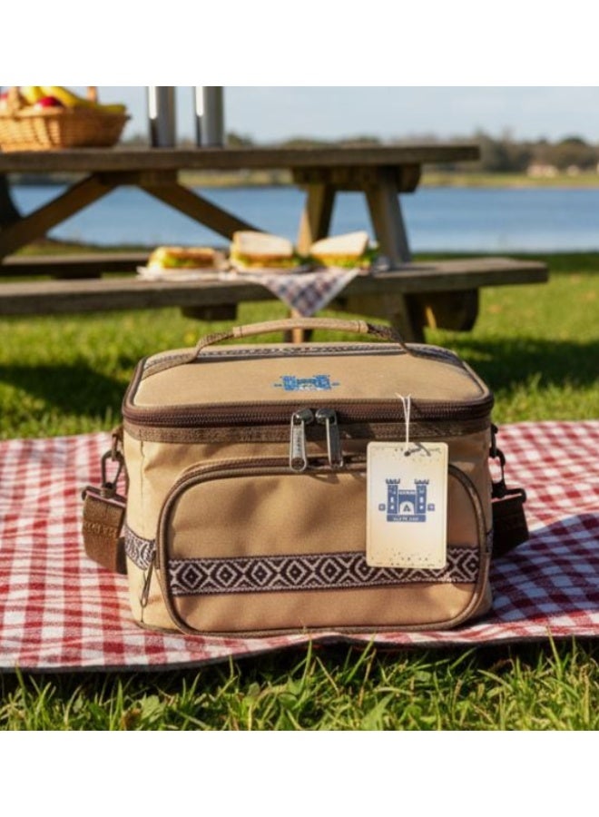 BAB Compact Camping Storage Bag 26×26×17 cm – Khaki Utility Organizer for Picnic, Hiking & Outdoor Accessories - Image 1