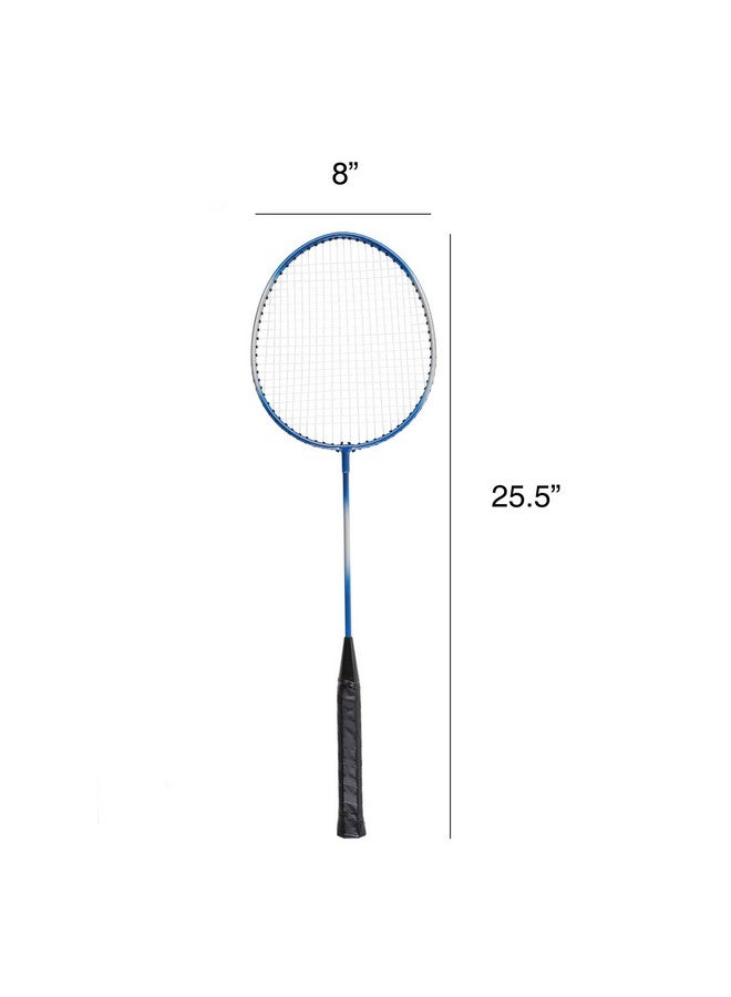 Hey! Play! Badminton Set Complete Outdoor Yard Game with 4 Racquets, Net with Poles, 3 Shuttlecocks and Carrying Case for Kids and Adults, Multi-Player - Image 4