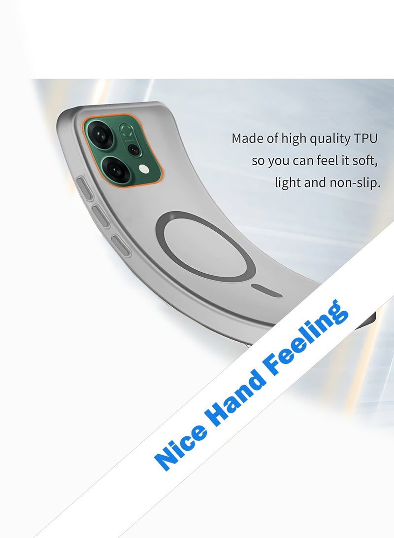 Wtech Oppo Reno14 5G 2025 Hybrid Translucent Magsafe with Magnetic Charging Raised Camera Lips Elegant Look Case Cover (MCMPMN) - Grey - Image 3