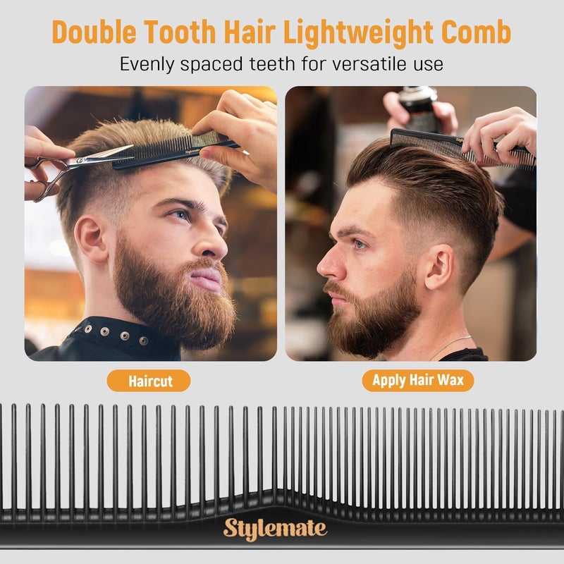 Stylemate Men's Hair Styling Combs and Brush Set - Roller Brush for Adding Volume, Pompadour, Slicked-back, Fauxhawk, Undercut Styling Combs - Image 4