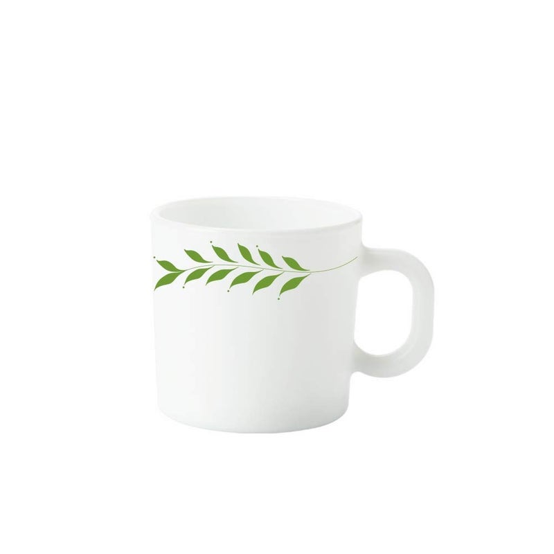 Larah by BOROSIL Botanica Opalware Mug Set (White) - 6-Pieces - Image 2
