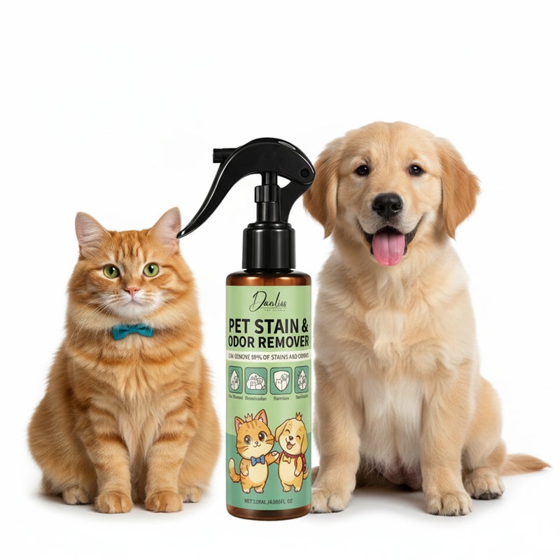 Danliss Pet Stain & Odor Remover, Universal for Cats and Dogs,    120ml - Image 1