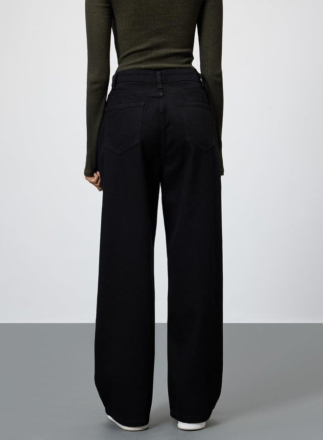 KOTTY Women's Solid High Rise Stylish Looking Comfortable Stretchable Jeans(Black,26) - Image 5