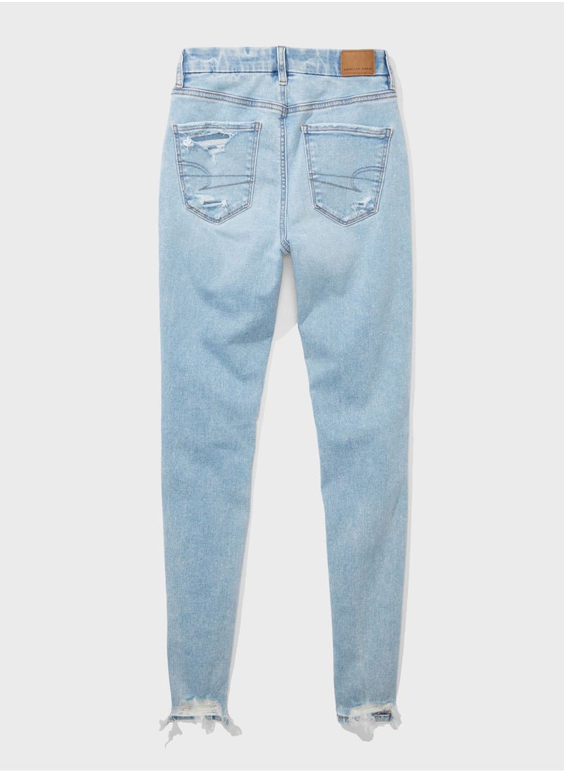 American Eagle - High Waist Ripped Jeggings - Image 1
