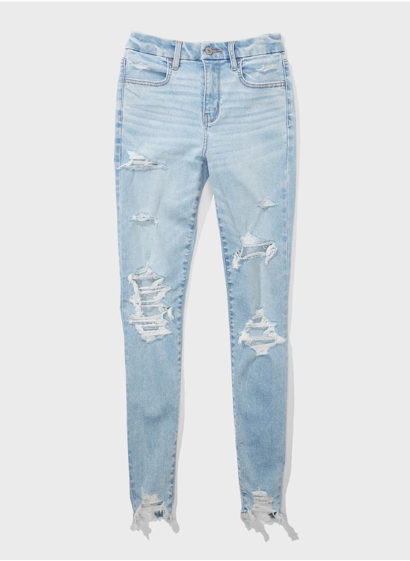 American Eagle - High Waist Ripped Jeggings - Image 1