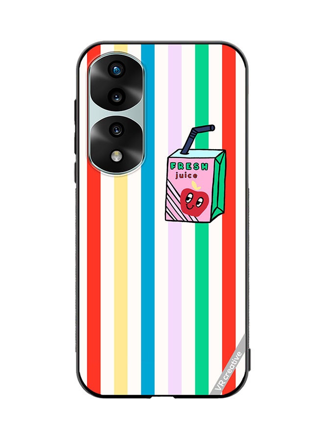 VR CREATIVE Protective Case Cover For Honor 70 Pro plus Summer Stripe Fresh Juice Apple Fruit Design Multicolour - Image 1