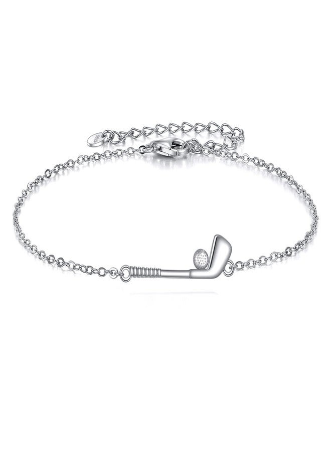 YFN Golf Bracelet Sterling Silver Sport Pendant Jewelry Golf Lover Gifts for Women Men Golf Player - Image 1