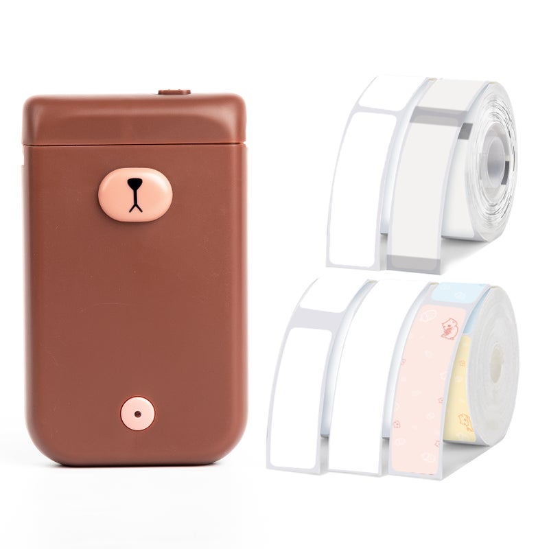 AIMO D30S Label Maker Machine Mini Pocket Thermal Label Printer All in One BT Connect Smart Recognize Adhesive Tag DIY Date Journal Study Sticker Labeling Machine with 5pcs Thermal Label Rolls - Image 1