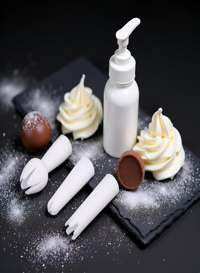 Tnyvm 3Pcs White Set Whip Cream Dispenser Head Whipped Nozzle Mounting Mouth Base Tips Dinning Bar Whip Special Head Cream Chargers and Whippers - Image 5