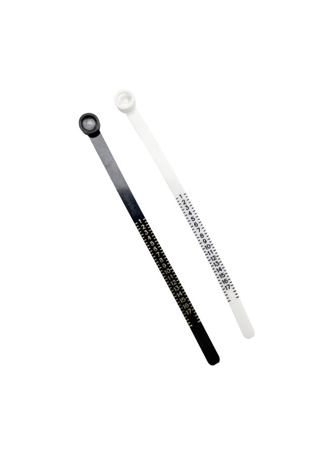Ring Measuring Strip With Magnifying Glass Finger Size Measuring Soft Ruler Belt Measuring Ring Beauty-Model:Japanese And Korean Black Mirror Ring Measuring Ruler  - Image 4