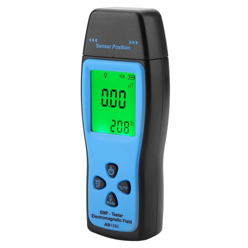 Aqxreight AS1392 جهاز اختبار المجال الكهرومغناطيسي الرقمي مع مستشعر ذكي وشاشة LCD ووظيفة مزدوجة للإنذار - Image 1