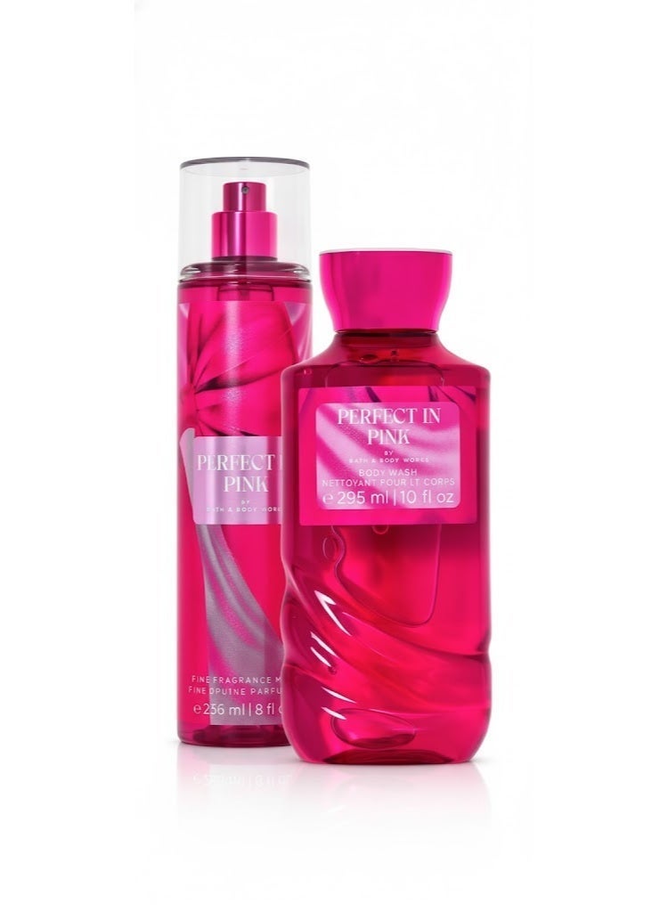 Bath & Body Works ثنائي مثالي باللون الوردي (غسول الجسم + رذاذ الجسم) - Image 1