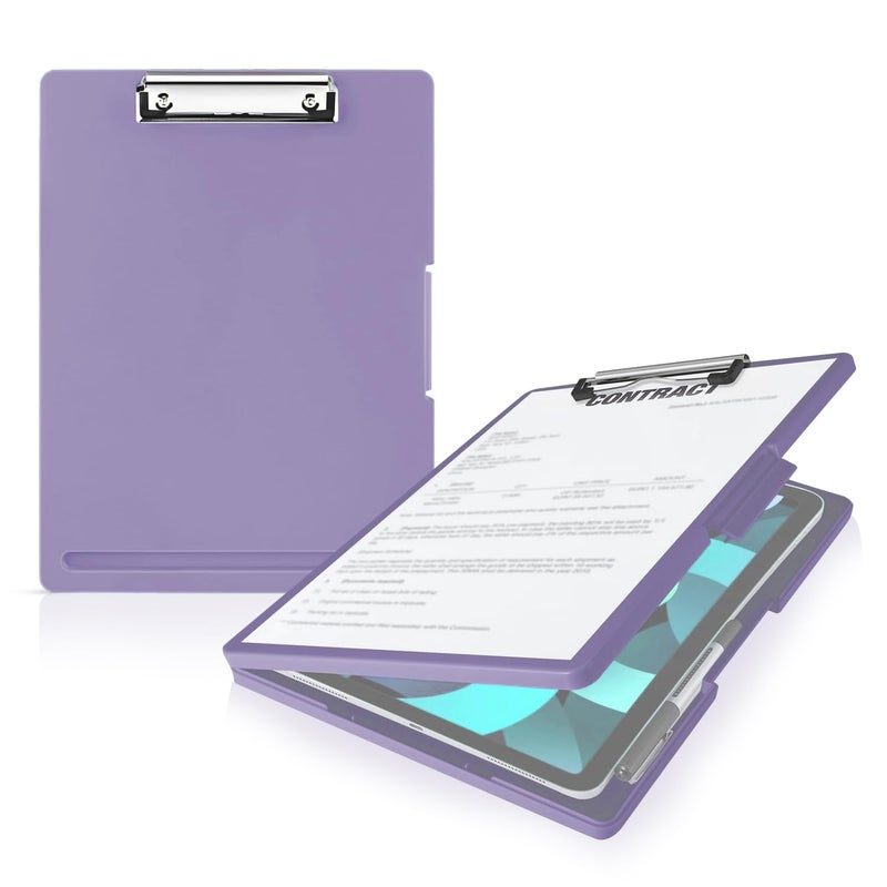 oddpod ™ Sleek A4 Clip Pad with Side-Opening/Clipboard with Storage Case for Paper and Document Storage 1233 (Mauve) - Image 1